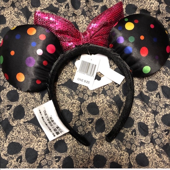 Minnie Mouse colorful polka dots ears - Picture 2 of 3